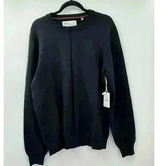 NWT Five Four Los Angeles Pascal Men’s Black Pullover Crew Neck Sweater Large‎ - Picture 1 of 5